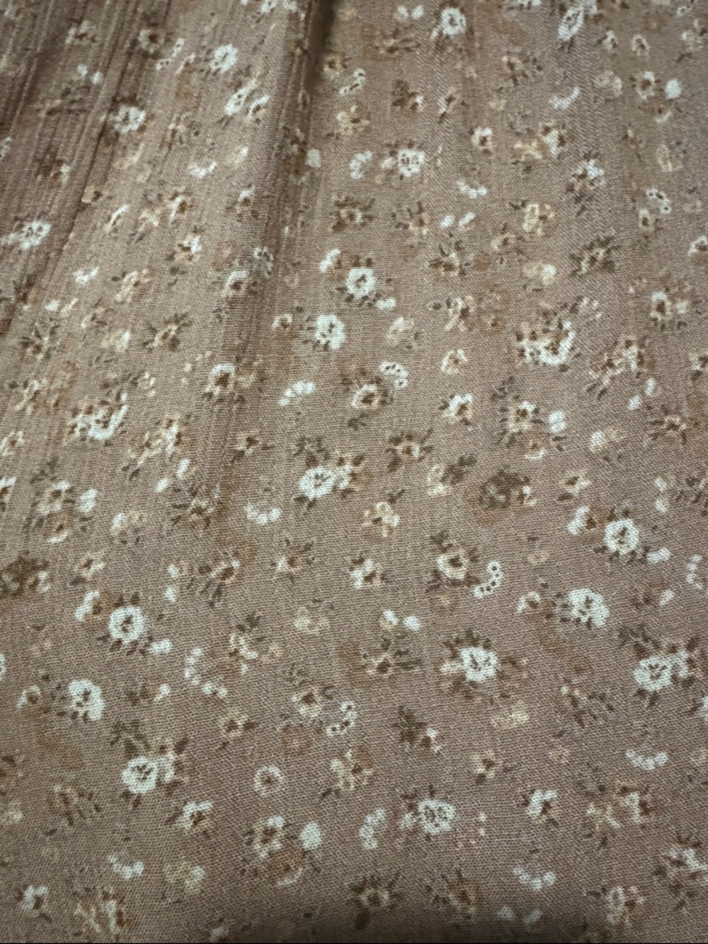 NWT Tan Floral Puff Sleeve Baby Doll Dress Womens M Smocked Boho Coastal cowgirl - Picture 5 of 11